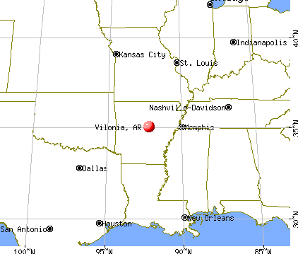 Vilonia, Arkansas map