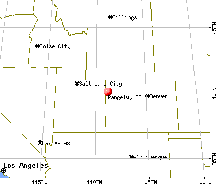Rangely, Colorado map
