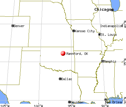 Mannford, Oklahoma map
