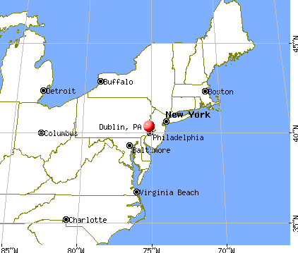 Dublin, Pennsylvania map