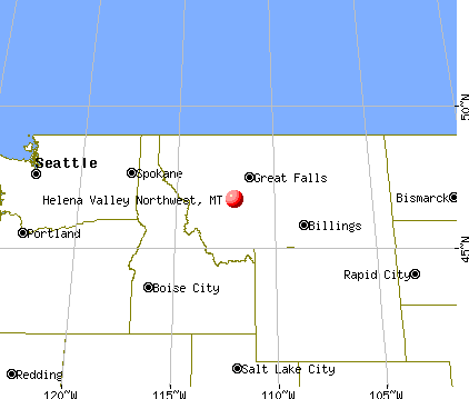 Helena Valley Northwest, Montana map