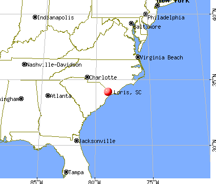 Loris, South Carolina map
