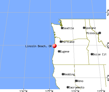Lincoln Beach, Oregon map