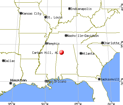 Carbon Hill, Alabama map