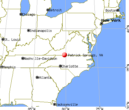 Patrick Springs, Virginia map