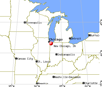 New Chicago, Indiana map