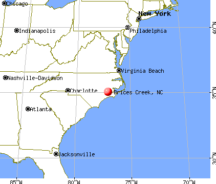 Brices Creek, North Carolina map