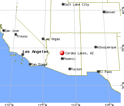 Cordes Lakes, Arizona map