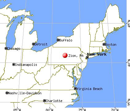 Zion, Pennsylvania map