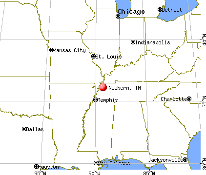 Newbern, Tennessee map