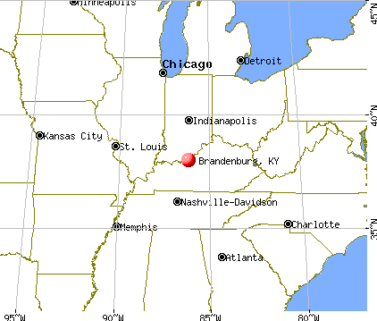 Brandenburg, Kentucky map