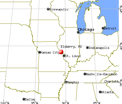 Elsberry, Missouri map