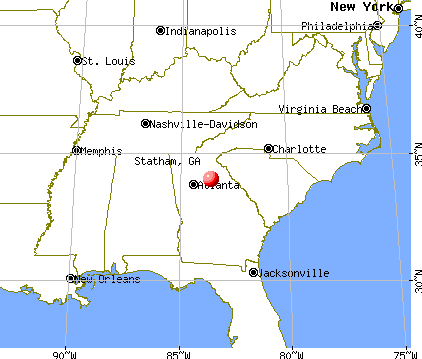 Statham, Georgia map