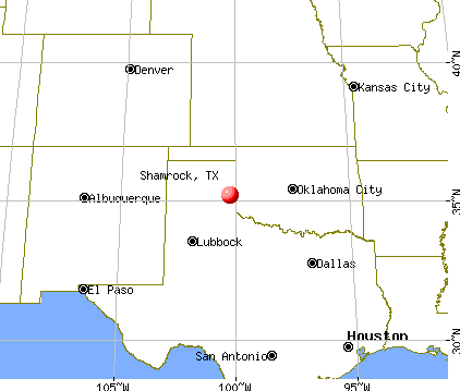 Shamrock, Texas map
