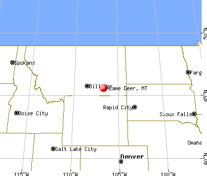 Lame Deer, Montana map