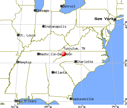 Tusculum, Tennessee map