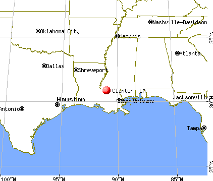 Clinton, Louisiana map