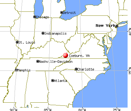 Coeburn, Virginia map
