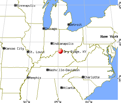 Dry Ridge, Kentucky map