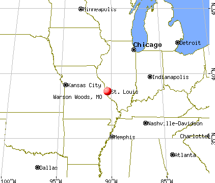 Warson Woods, Missouri map