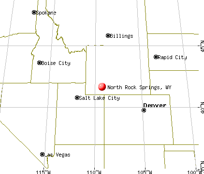 North Rock Springs, Wyoming map