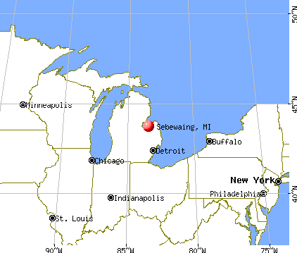 Sebewaing, Michigan map