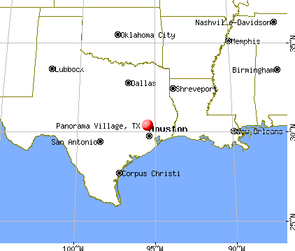 Panorama Village, Texas map