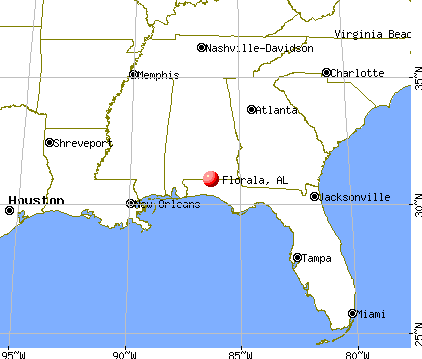 Florala, Alabama map