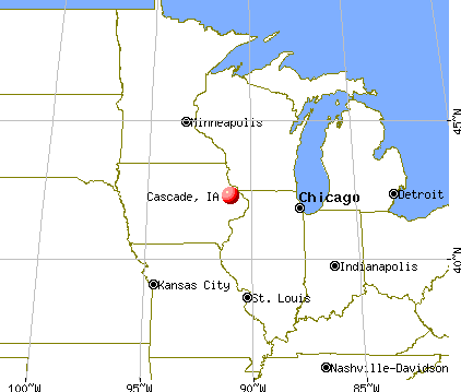 Cascade, Iowa map