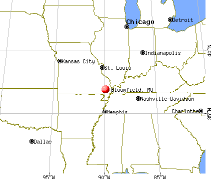 Bloomfield, Missouri map