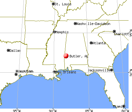 Butler, Alabama map