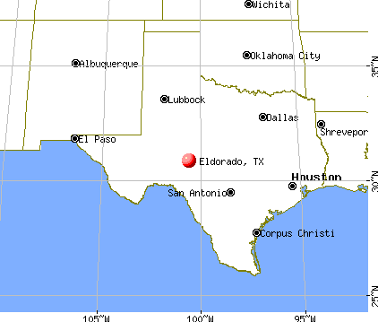 Eldorado, Texas map