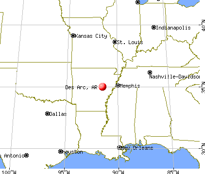 Des Arc, Arkansas map