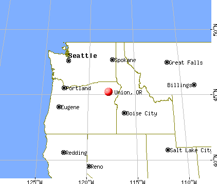 Union, Oregon map