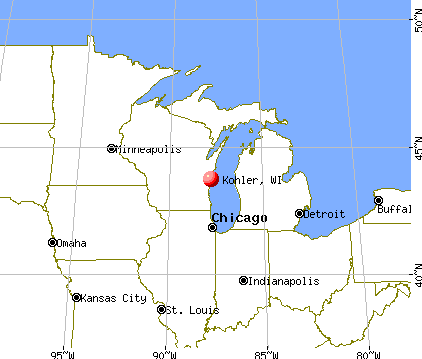 Kohler, Wisconsin map