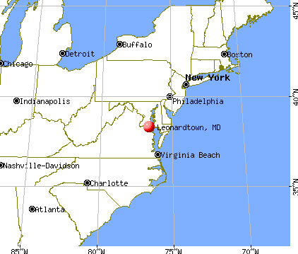 Leonardtown, Maryland map