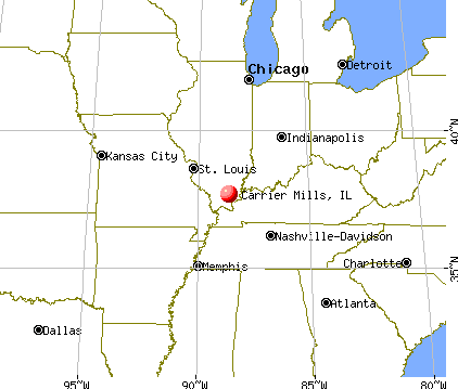 Carrier Mills, Illinois map