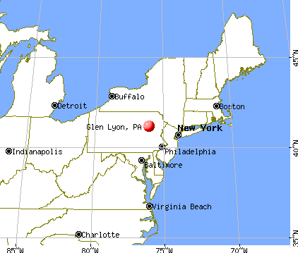 Glen Lyon, Pennsylvania map