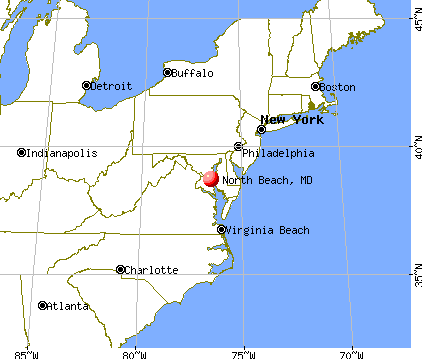 North Beach, Maryland map
