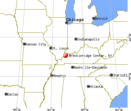 Breckinridge Center, Kentucky map
