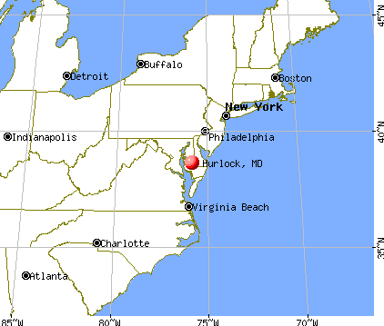 Hurlock, Maryland map