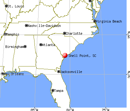 Shell Point, South Carolina map