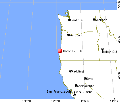 Barview, Oregon map