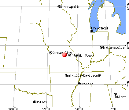 Ashland, Missouri map