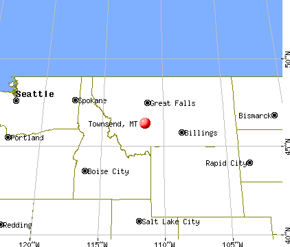 Townsend, Montana map