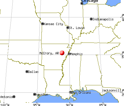 McCrory, Arkansas map