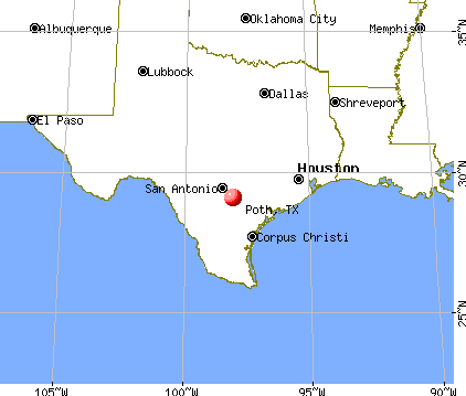 Poth, Texas map