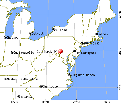 Guilford, Pennsylvania map