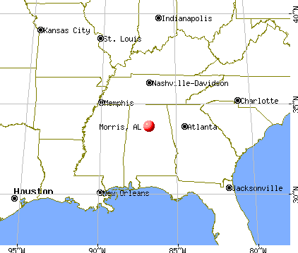 Morris, Alabama map
