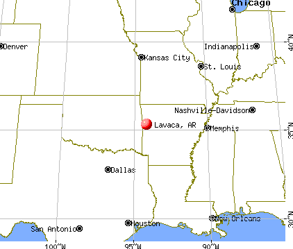 Lavaca, Arkansas map